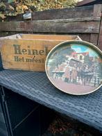 Heineken bierkrat voor 1/2 liters !!! + dienblad, Ophalen, Gebruikt