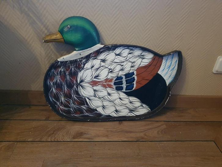 Groot vintage dienblad van in de vorm van een eend, Antiek en Kunst, Curiosa en Brocante, Ophalen of Verzenden