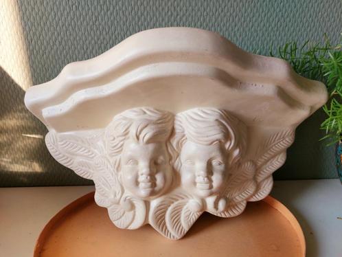 Antiek brocante Wandconsole / Wandplank / Console engelen, Antiek en Kunst, Curiosa en Brocante, Ophalen of Verzenden