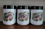 Vintage melkglazen opbergbussen Douwe Egberts, Huis en Inrichting, Keuken | Servies, Overige typen, Ophalen of Verzenden, Overige stijlen