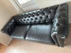 Bank en stoel chesterfield look, Huis en Inrichting, Rechte bank, Gebruikt, 75 tot 100 cm, Ophalen