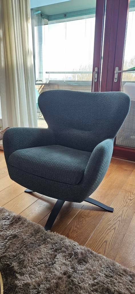 DYYK Eigenwijs draai fauteuil - Groen, zeer goede staat, Huis en Inrichting, Ophalen, Zo goed als nieuw, Stof