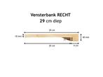 Vensterbank - Eiken overzet | Recht | Div. afm. OP VOORRAAD!, Doe-het-zelf en Verbouw, Plinten en Afwerking, Niet ingevuld, Verzenden