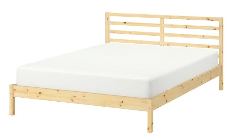Ikea Tarva - 140x200 - twijfelaar - bedframe - hout, Ophalen, Overige kleuren, 140 cm, Zo goed als nieuw