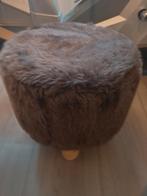 Bruin poefje, Huis en Inrichting, Banken | Voetenbanken en Poefen, Ophalen, Rechthoekig, Minder dan 50 cm, Minder dan 50 cm