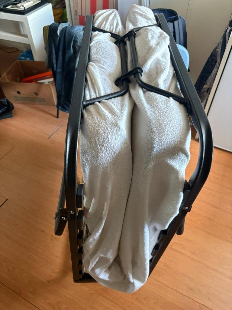Gratis opklapbed, Huis en Inrichting, Slaapkamer | Bedden, Ophalen, Gebruikt, Eenpersoons, Zwart
