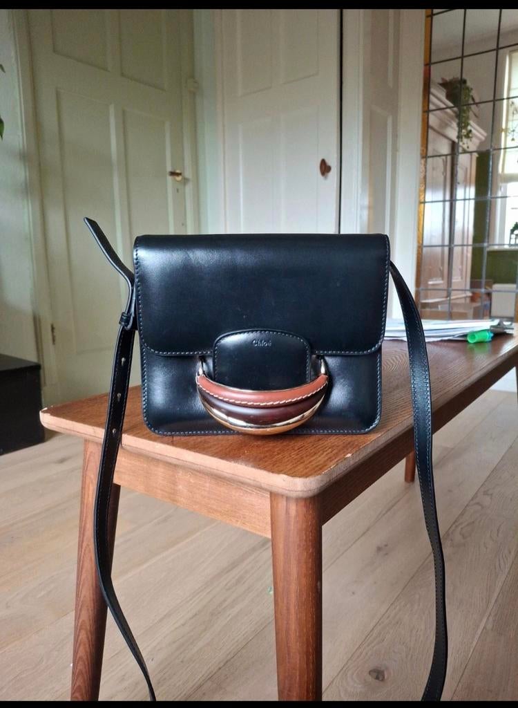 Chloé Kattie Leren Crossbodytas - Chique, Ophalen of Verzenden, Zo goed als nieuw, Zwart, Schoudertasje