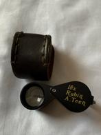 18x Rubin A.Teen Vergrootglas met Leren Etui, Ophalen of Verzenden, Gebruikt, Vergrootglas of Loep