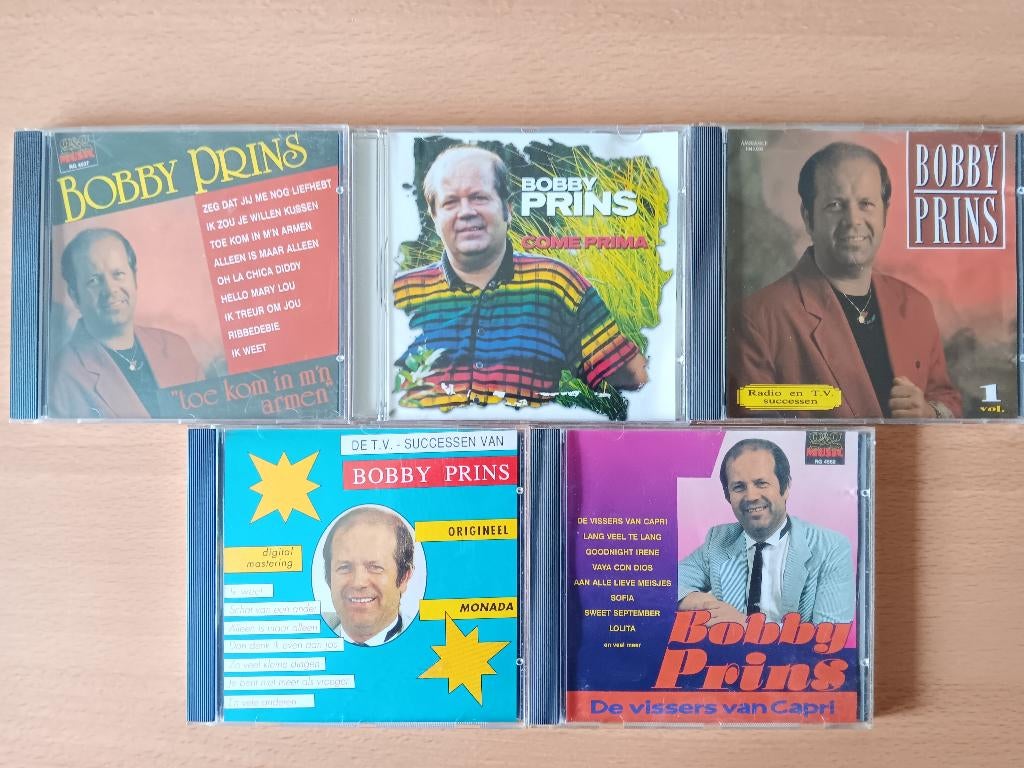 5 hele mooie originele cd's van Bobby Prins, Ophalen, Gebruikt, Levenslied of Smartlap