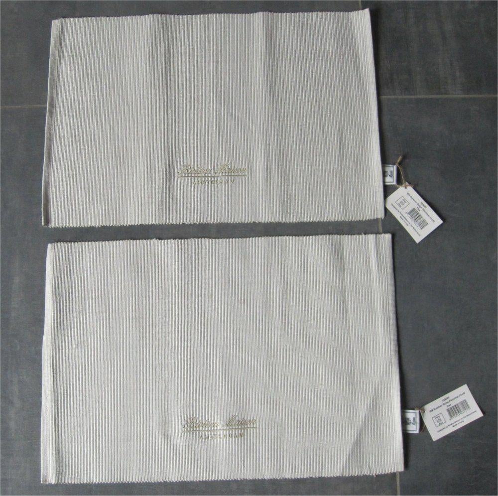 Riviera Maison - twee (nieuwe) placemats - Flax, Ophalen of Verzenden, Nieuw, Grijs, Overige typen