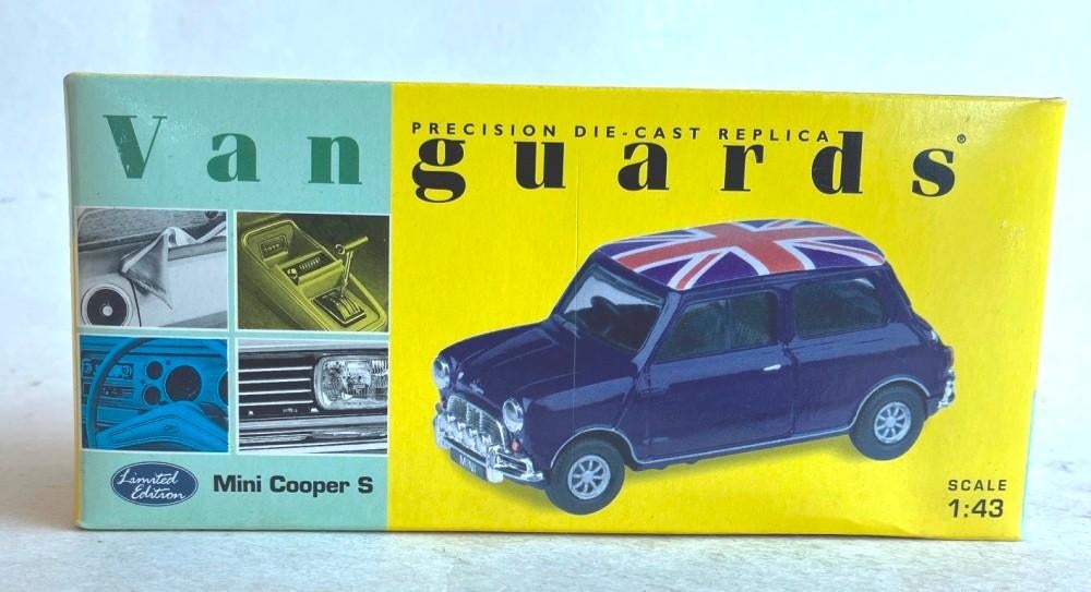 Mini Cooper blauw Union Jack Vanguards VA02510., Ophalen of Verzenden, Zo goed als nieuw, Auto, Vanguards