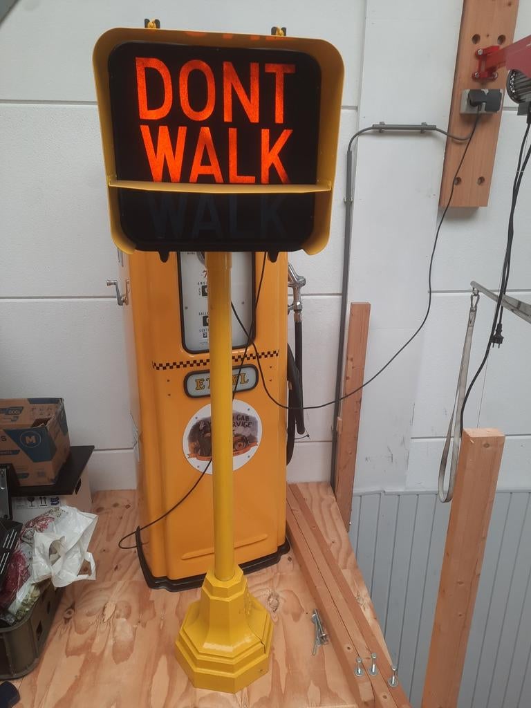 Mooi voor mancave oversteek licht, Ophalen of Verzenden, Reclamebord