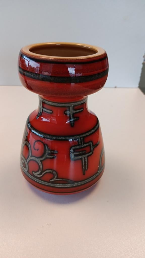 Oranje Gouda Flora vaasje, Antiek en Kunst, Antiek | Vazen, Ophalen of Verzenden