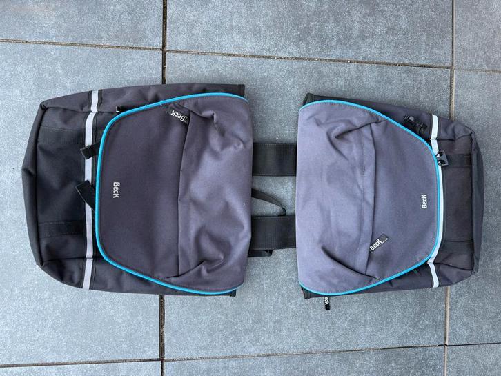 Beck Dubbele Sportieve Fietstas SPRTV Zwart/Blauw, Fietsen en Brommers, Fietsaccessoires | Fietstassen, Gebruikt, Ophalen of Verzenden