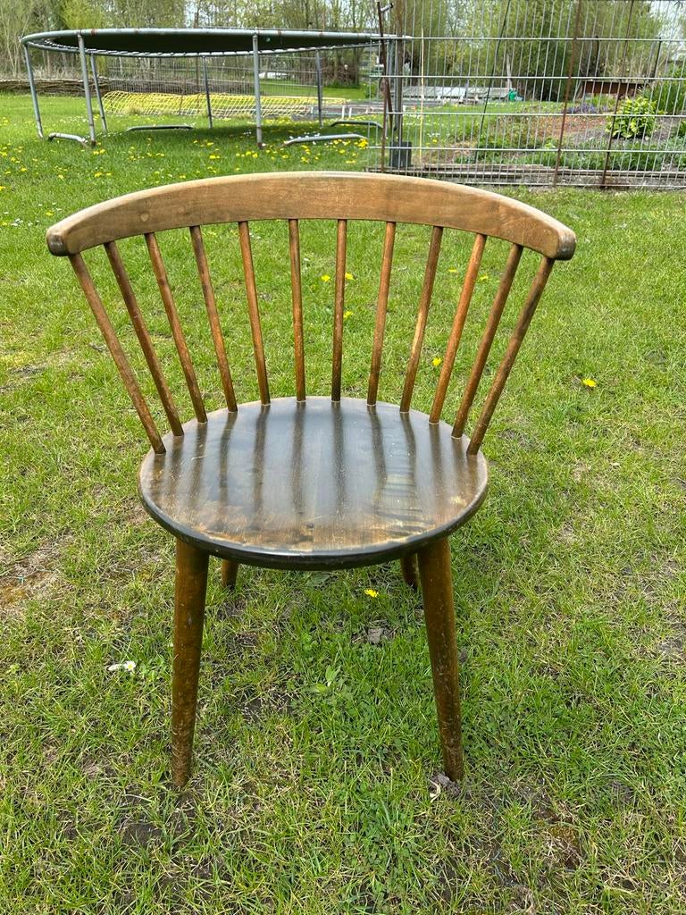 Vintage houten stoel van Nässjö Stolfabrik, Zweden, Ophalen, Gebruikt, Bruin, Eén