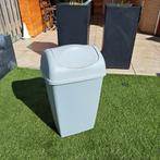 Grijze Tontarelli afvalemmer, Ophalen, Kunststof, Gebruikt, 50 tot 75 cm