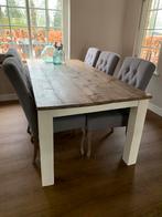 Robuuste houten eet- en salontafel, Ophalen, Gebruikt, Landelijk