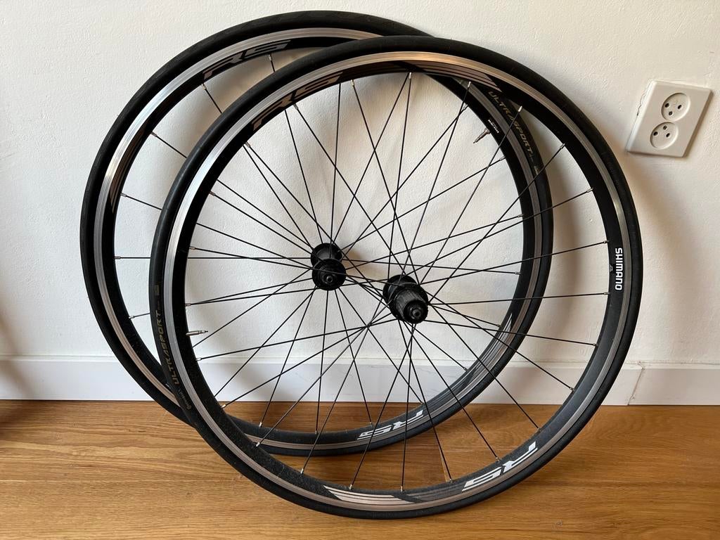 Shimano RS wielen met Continental banden, Wiel, Ophalen of Verzenden, Zo goed als nieuw, Aluminium