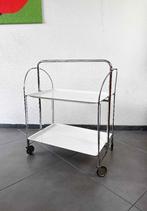 Vintage jaren 60 jaren 70 Gerlinol serveerwagen/ trolley wit, Ophalen, Gebruikt