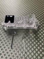 Kristallen peper en zoutvaatjes enkele met lepeltjes erbij, Verzamelen, Ophalen of Verzenden, Huis en Inrichting