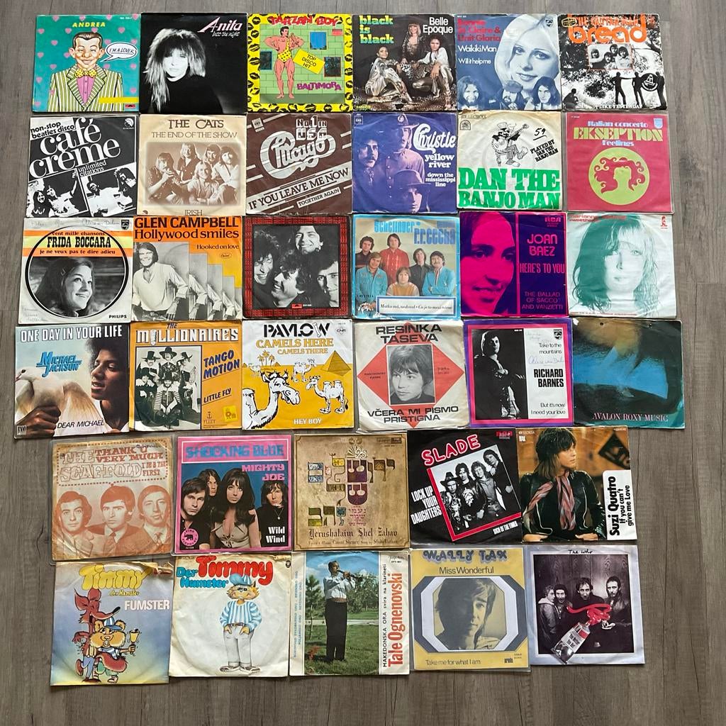 Partij POP ROCK vinyl singles - diverse artiesten (34st), Cd's en Dvd's, Vinyl Singles, Gebruikt, 7 inch, Single, Ophalen of Verzenden