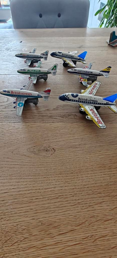 Vintage Blikken Vliegtuigen Jaren '60 - Diverse Airlines, Verzamelen, Speelgoed, Ophalen of Verzenden