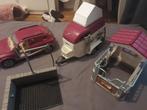 Schleich paarden set met auto, trailer en stal, Ophalen of Verzenden, Gebruikt, Meisje