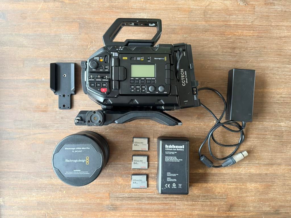 Blackmagic URSA Mini Pro G2 4.6K + EF/PL + CFast/SSD set, Ophalen, Zo goed als nieuw, Video