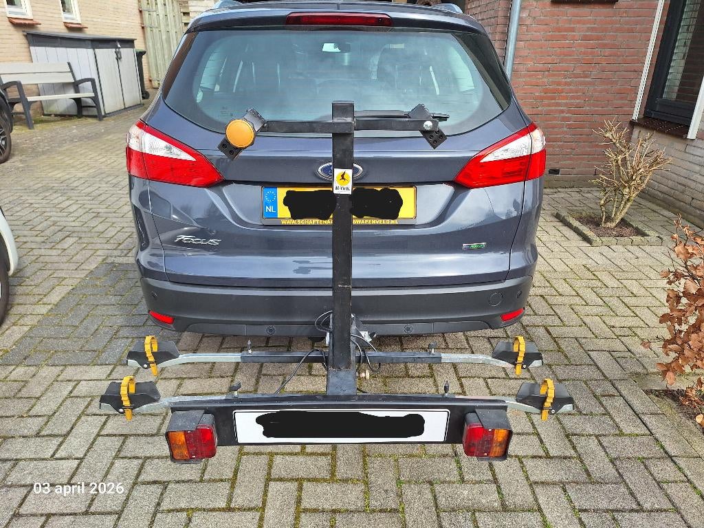 Fietsendrager HAWK RH-2-VF, Ophalen, 2 fietsen, Gebruikt, Trekhaakdrager