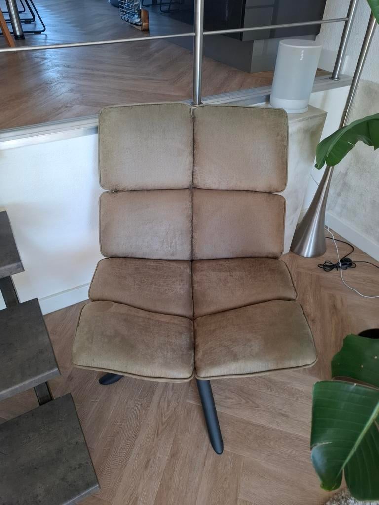 Olijfgroene draaifauteuil izgst., Huis en Inrichting, Fauteuils, Ophalen of Verzenden, 75 tot 100 cm, Minder dan 50 cm