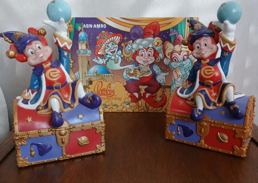 Efteling Pardoes Spaarpot ABN-Amro Met Map Voor Afschriften, Verzamelen, Ophalen of Verzenden, Zo goed als nieuw, Gebruiksvoorwerp