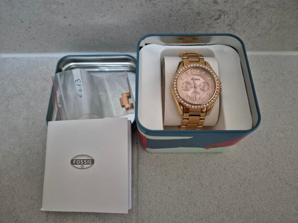 Fossil RoseGoud Horloge, Sieraden, Tassen en Uiterlijk, Horloges | Dames, Staal, Staal, Fossil, Polshorloge