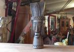 Groot houten beeld QB1 hoofd Indiaan Tribal kunst Indonesie, Antiek en Kunst, Ophalen of Verzenden