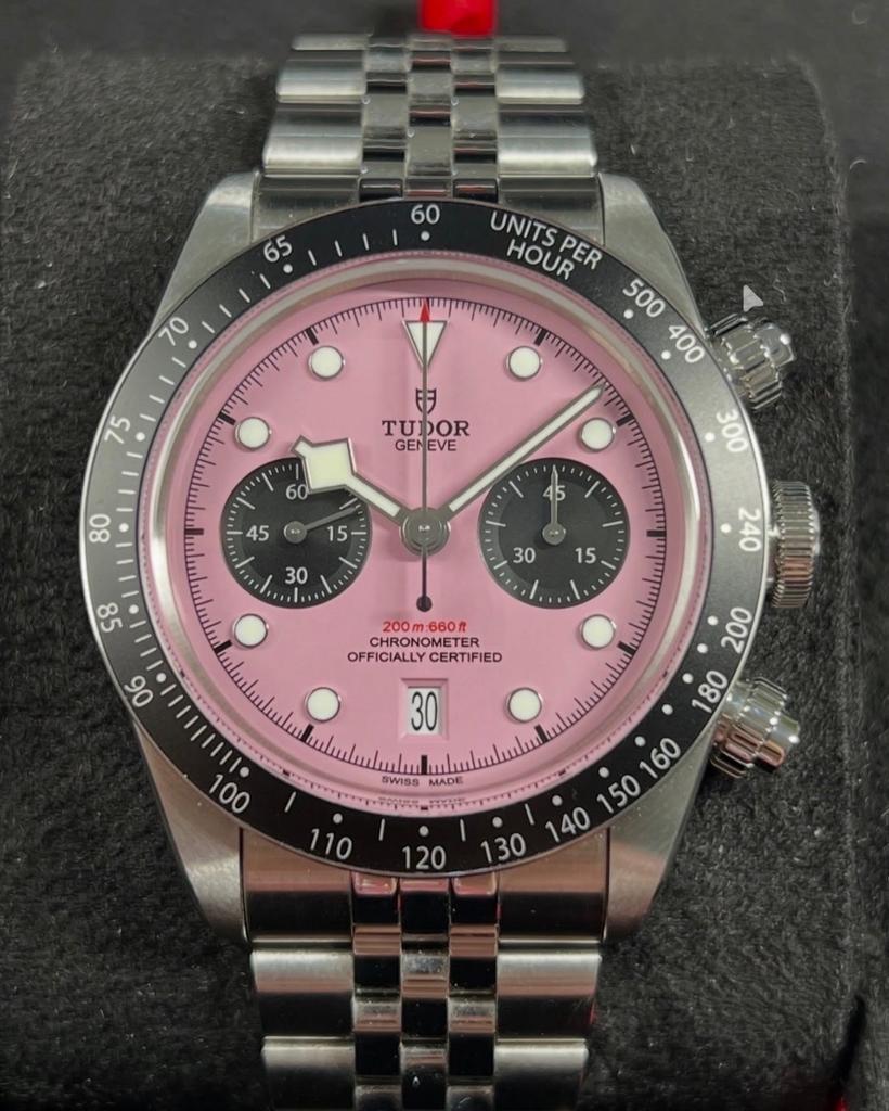Nieuwe Tudor Black Bay Chrono Pink 2026, Overige merken, Staal, Polshorloge, Nieuw