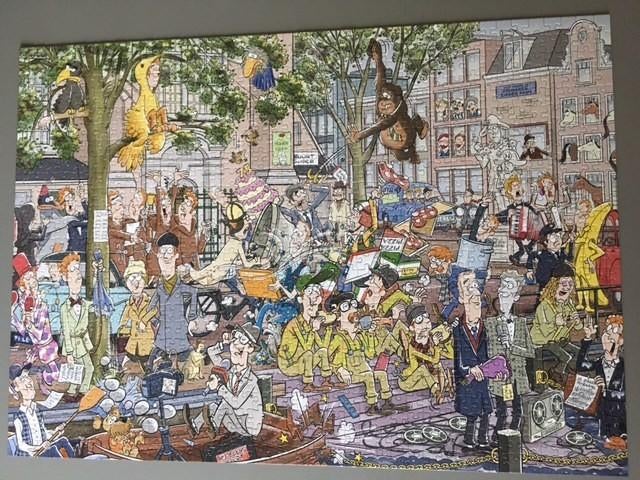 André van Duin puzzel 75 jaar, 1000 stukjes, Ophalen of Verzenden, 500 t/m 1500 stukjes, Zo goed als nieuw, Legpuzzel