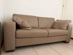 Tweezits bank + fauteuil (echt leer), Ophalen, Gebruikt, 150 tot 200 cm, Tweepersoons