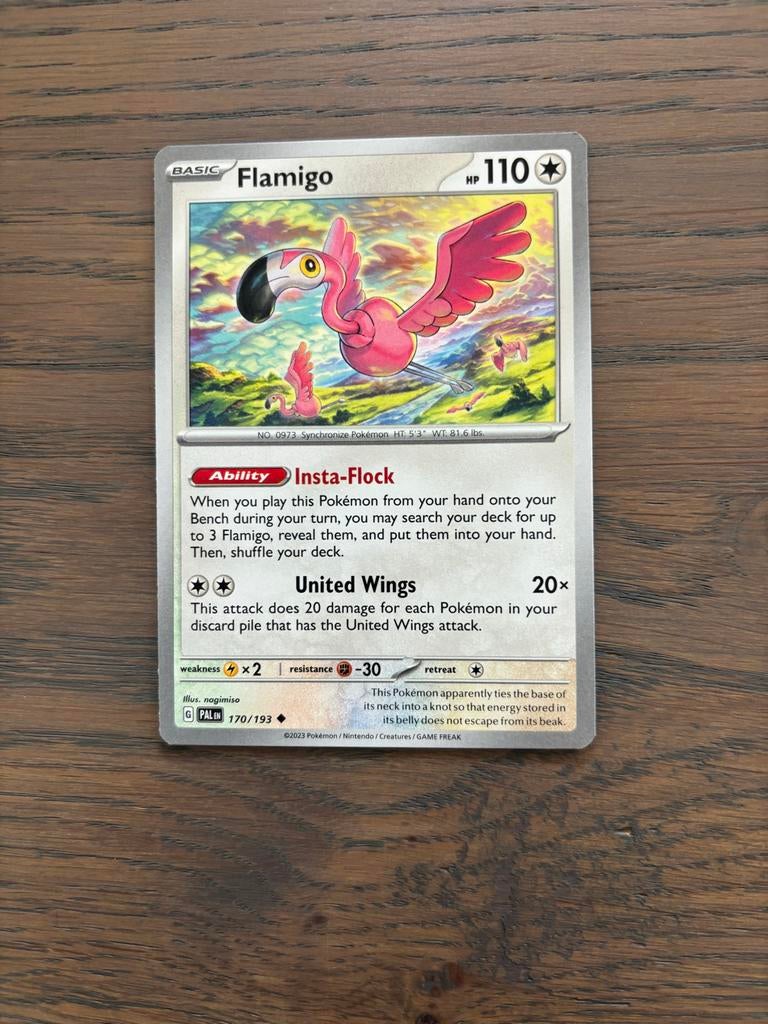 Pokémon Kaart: Flamigo 170/193 - Zo goed als nieuw, Ophalen of Verzenden, Zo goed als nieuw, Losse kaart