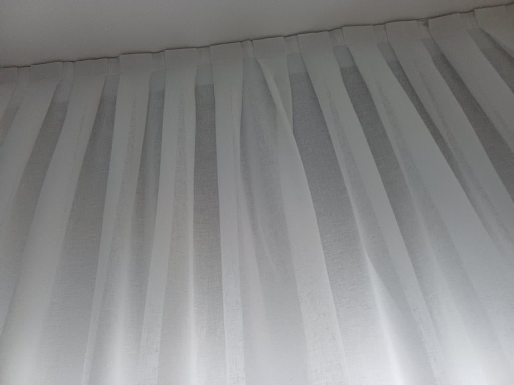 Inbetween gordijnen gloednieuwe kleur wit platte plooien, Wit, Nieuw, 200 cm of meer, Verzenden