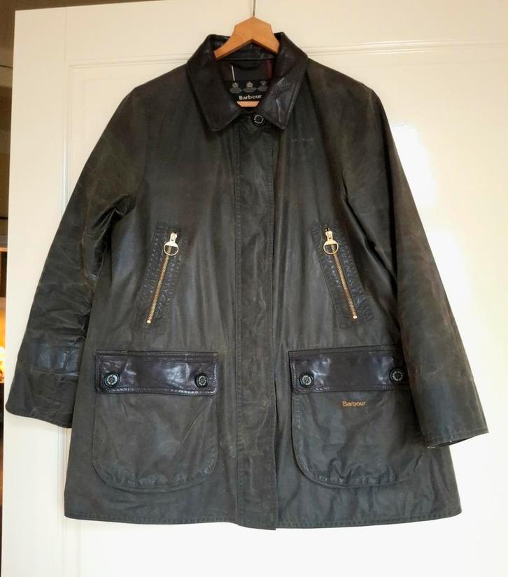 Barbour waxjas Buscot Olive Classic (maat 40), Kleding | Dames, Jassen | Zomer, Gedragen, Maat 38/40 (M), Groen, Ophalen of Verzenden