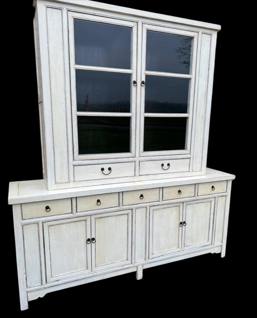 Chinese buffetkast chinees kast Bestaande 2 delen troubadour, Huis en Inrichting, Kasten | Buffetkasten, Gebruikt, 200 cm of meer