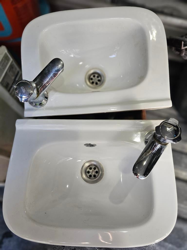 2x Sphinx toilet fonteintjes met Grohe kranen, Ophalen, Gebruikt, Chroom, Toilet