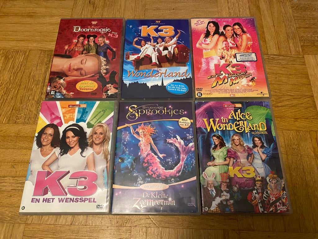 6x K3 DVDs, Cd's en Dvd's, Dvd's | Kinderen en Jeugd, Alle leeftijden, Ophalen of Verzenden, Zo goed als nieuw
