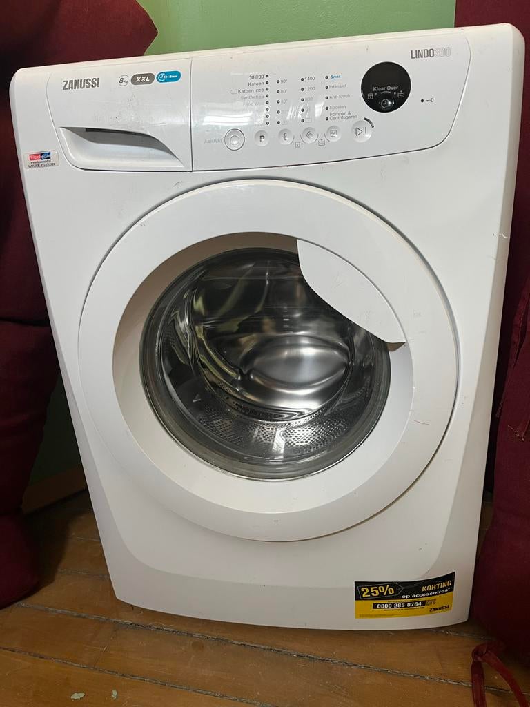 Gratis Zanussi Lindo 300 wasmachine - 8kg XXL, Witgoed en Apparatuur, Wasmachines, 1200 tot 1600 toeren, Gebruikt, 8 tot 10 kg