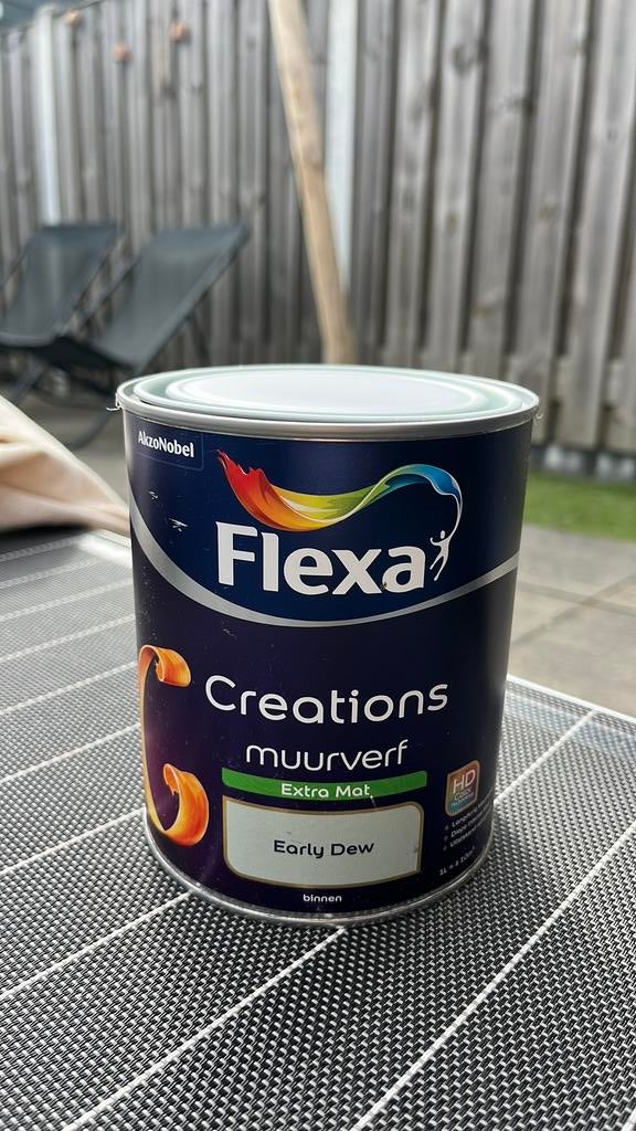 Muurverf Flexa extra mat Early Dew 1 liter, Minder dan 5 liter, Ophalen, Nieuw, Verf