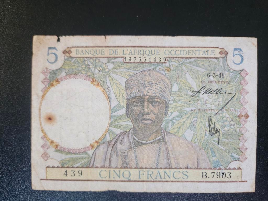 Frans West Afrika pick 25 1941      2, Postzegels en Munten, Bankbiljetten | Afrika, Ophalen of Verzenden, Overige landen, Los biljet