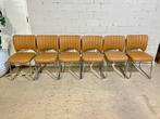 6x Brunoy eetkamerstoelen - Nieuw in verpakking - Rofra Home, Bruin, Nieuw, Ophalen of Verzenden, Metaal