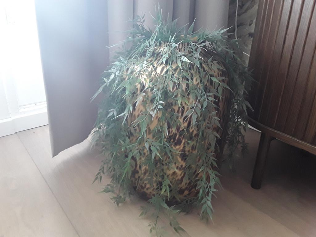 Cheetah vaas groot, Overige kleuren, Ophalen of Verzenden, Minder dan 50 cm, Glas