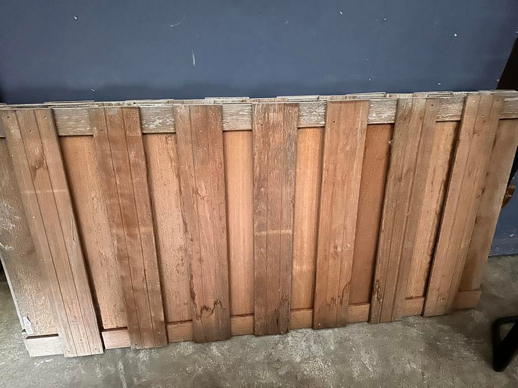 Hard houten schutting, Tuin en Terras, Schuttingen, 1 tot 2 meter, Minder dan 3 meter, Ophalen of Verzenden, Zo goed als nieuw