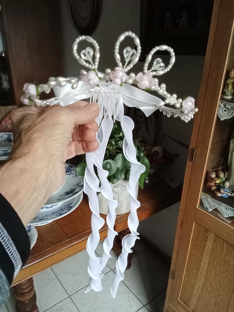 zeer oude communiekant haar diadeem, Antiek en Kunst, Ophalen of Verzenden