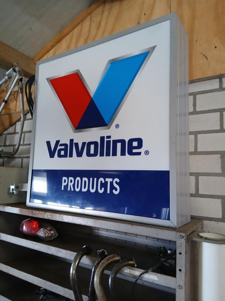 Valvoline Lichtbak - Reclamebord voor Garage/Mancave, Ophalen, Gebruikt, Lichtbak of (neon) lamp